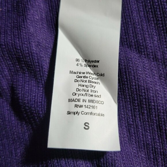 LuLaRoe Cici Mermaid Dress Size S Flounce Hem Textured Spanish Flair Purple - Picture 6 of 7